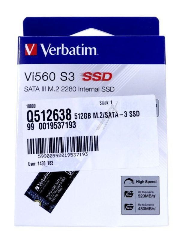 VI560 S3  512GB M.2/ SATA-3 SSD-HARDE SCHIJF