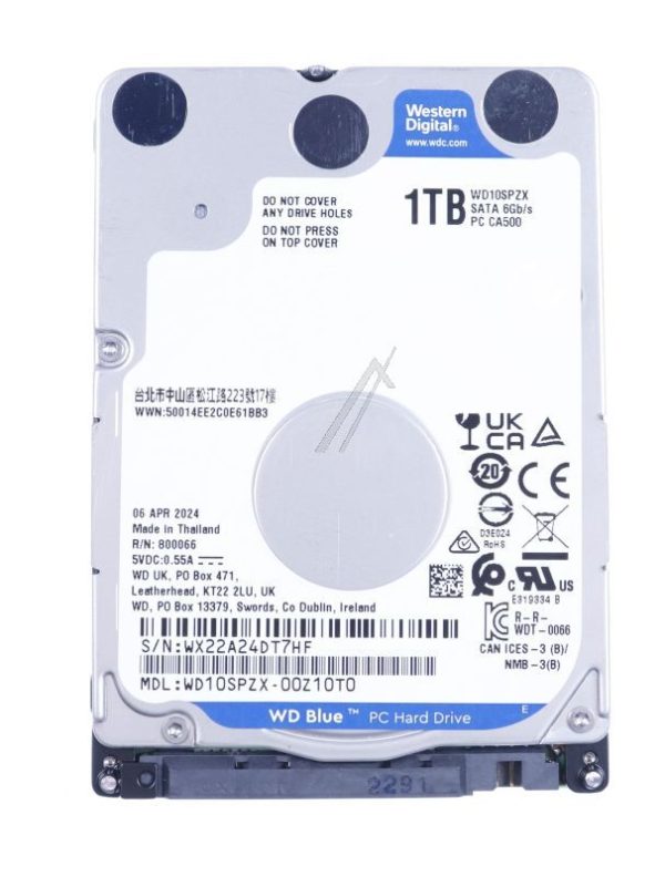 WD BLUE™  SATA-3,  ,  1TB HARDDISK